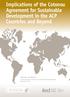 Implications of the Cotonou Agreement for Sustainable Development in the ACP Countries and Beyond