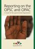Reporting on the OPSC and OPAC A Guide for Non-governmental Organizations