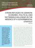 Syrian Refugees in Lebanon: Economic, Political and. Absence of a Governmental