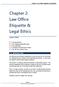 Chapter 2: Law Office Etiquette & Legal Ethics