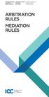 ARBITRATION RULES MEDIATION RULES