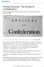 Primary Sources: The Articles of Confederation