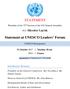 STATEMENT. Statement at UNESCO Leaders Forum