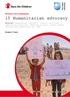 15 Humanitarian advocacy
