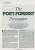 POST-FORDIST. The. Persuasion. In the summer of 1989 a relatively junior official 32 FEATURES