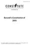 Burundi's Constitution of 2005