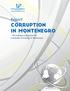CORRUPTION IN MONTENEGRO