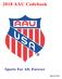 2018 AAU Codebook. Sports For All, Forever. [As of 11/17/17]