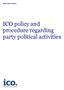 Staff information. ICO policy and procedure regarding party political activities