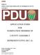 PDU APPLICATION FORM FOR NOMINATION MEMBER OF COUNTY ASSEMBLY REPRESENTATIVE (M.C.A) PDU