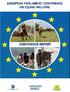 EUROPEAN PARLIAMENT CONFERENCE ON EQUINE WELFARE CONFERENCE REPORT