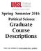 Graduate Course Descriptions