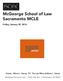 McGeorge School of Law Sacramento MCLE