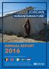 JORDAN ANNUAL REPORT HUMANITARIAN FUND. Thank you for your generous financial contributions and continued support.