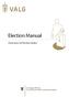 Election Manual. Overview of Election Rules