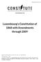 Luxembourg's Constitution of 1868 with Amendments through 2009
