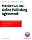 MeeGenius, Inc. Online Publishing Agreement