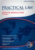 PRACTICAL LAW DISPUTE RESOLUTION VOLUME 1 MULTI-JURISDICTIONAL GUIDE 2012/13. The law and leading lawyers worldwide