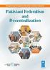 Strengthening Participatory Federalism and Decentralization'