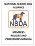 NATIONAL SEARCH DOG ALLIANCE
