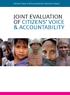 JOINT EVALUATION OF CITIZENS VOICE AND ACCOUNTABILITY Synthesis Report