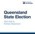 Queensland State Election Call to Parties Statement