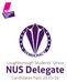 Loughborough Students Union. NUS Delegate. Candidates Pack