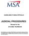 GUIDELINES TO MSA OFFICIALS JUDICIAL PROCEDURES. Revised for the 2015 MSA YEARBOOK