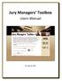 Jury Managers Toolbox. Users Manual