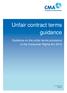 Unfair contract terms guidance
