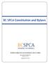 BC SPCA Constitution and Bylaws