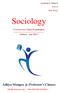 Sociology. Aditya Professor s Classes. Civil Services (Main) Examination (Edition : July 2017)