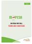 M-PESA PAY BILL TERMS AND CONDITIONS