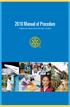 2010 Manual of Procedure. A Reference Manual for Rotary Leaders