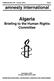 Algeria Briefing to the Human Rights Committee