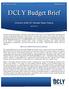 DCLY Budget Brief. Overview of the DC Juvenile Justice System. April 2013
