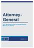Attorney- General Briefing for the Incoming Minister Ministry of Justice