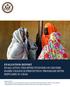 EVALUATION REPORT EVALUATING THE EFFECTIVENESS OF GENDER- BASED VIOLENCE PREVENTION PROGRAMS WITH REFUGEES IN CHAD