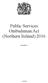 Public Services Ombudsman Act (Northern Ireland) 2016