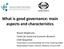 What is good governance: main aspects and characteristics