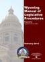 Wyoming Manual of Legislative Procedures