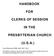 HANDBOOK FOR CLERKS OF SESSION IN THE PRESBYTERIAN CHURCH (U.S.A.)