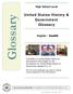 United States History & Government. Glossary. High School Level. English / Swahili