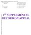 1 ST SUPPLEMENTAL RECORD ON APPEAL