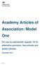 Academy Articles of Association: Model One