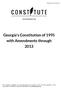 Georgia's Constitution of 1995 with Amendments through 2013