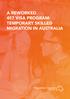 A REWORKED 457 VISA PROGRAM: TEMPORARY SKILLED MIGRATION IN AUSTRALIA