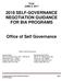 2018 SELF-GOVERNANCE NEGOTIATION GUIDANCE FOR BIA PROGRAMS. Office of Self Governance