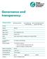 Governance and transparency
