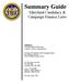 Summary Guide Maryland Candidacy & Campaign Finance Laws